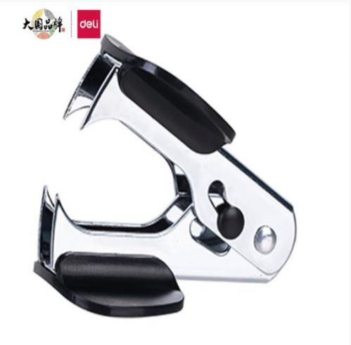 得力(deli)12#高效便捷起钉器拔钉器 带安全锁 订书机配套工具 黑色0231
