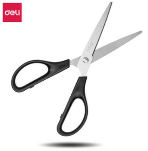 得力(deli) 170mm辦公家用生活剪刀 黑色0603
